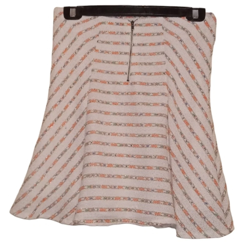 Maeve Lucaya Swing Striped Sparkle Neon Boho Hipster Chic Classy Party Art Skirt
